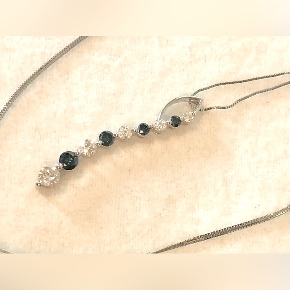 3CT Genuine Diamonds BLUE diamonds! 3CT necklace - Picture 8 of 10